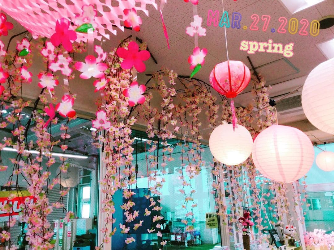 春の店内装飾